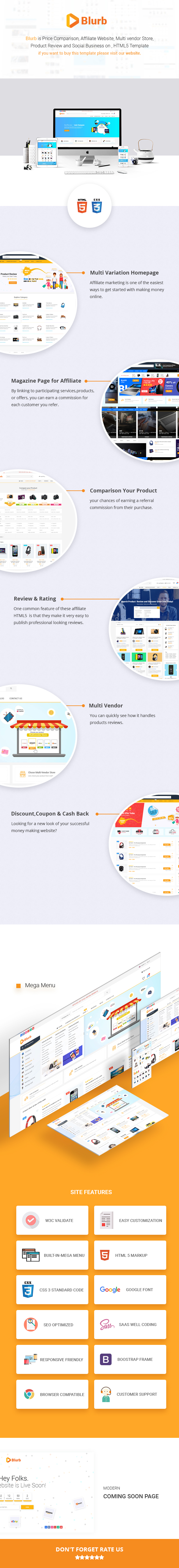 Blurb - Price Comparison with Review base Multivendor Coupon Store Affiliate Marketing HTML Template - 8